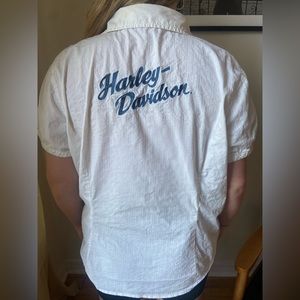 Harley Davidson pearl snap button down